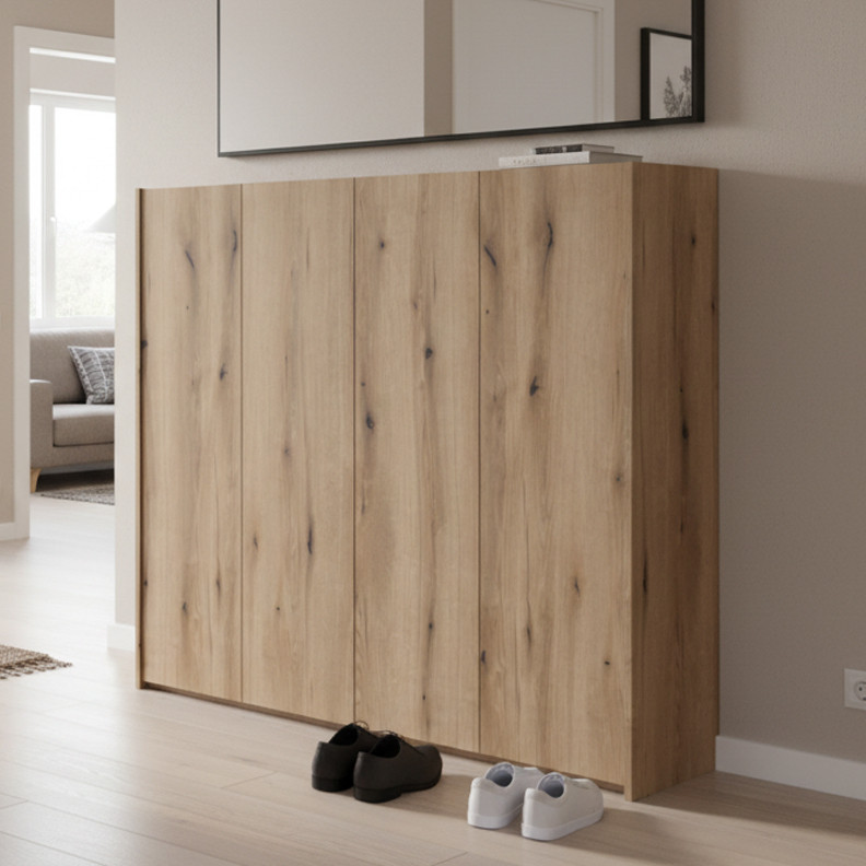 Тумба для взуття Doros Кассель Дуб Евок 4 ДСП 128х40х110 (DRS-011825) Львів - фото 1