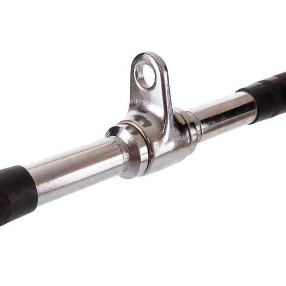 Рукоятка для тяги на трицепс и бицепс прямая обрезиненная 40 см TA-5703 хром Киев