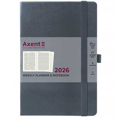 Еженедельник Axent датированный 2026 Prime Strong 145х210, серый (8507-26-62-A) Винница - изображение 2
