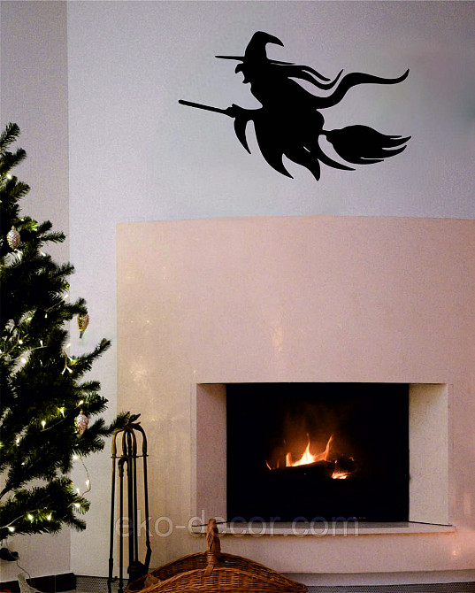 Декоративное настенное Панно «Ведьма на метле с котом», Декор на стену Киев - изображение 9
