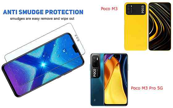 Защитное стекло NeoGlass для Poco M3, Poco M3 Pro 5G – ультрапрозрачное и устойчивое Киев