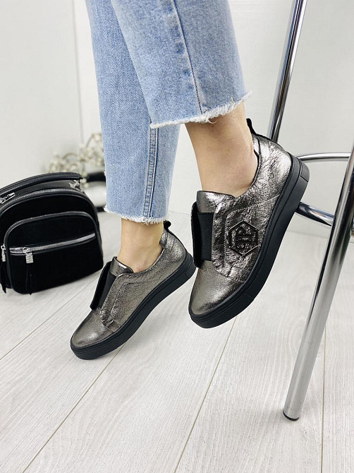 SOTHBY'S Сліпони жіночі Sothby 's C-538 срібло (весна-осінь, шкіра натуральна) (3374)38р. Коломыя - изображение 5