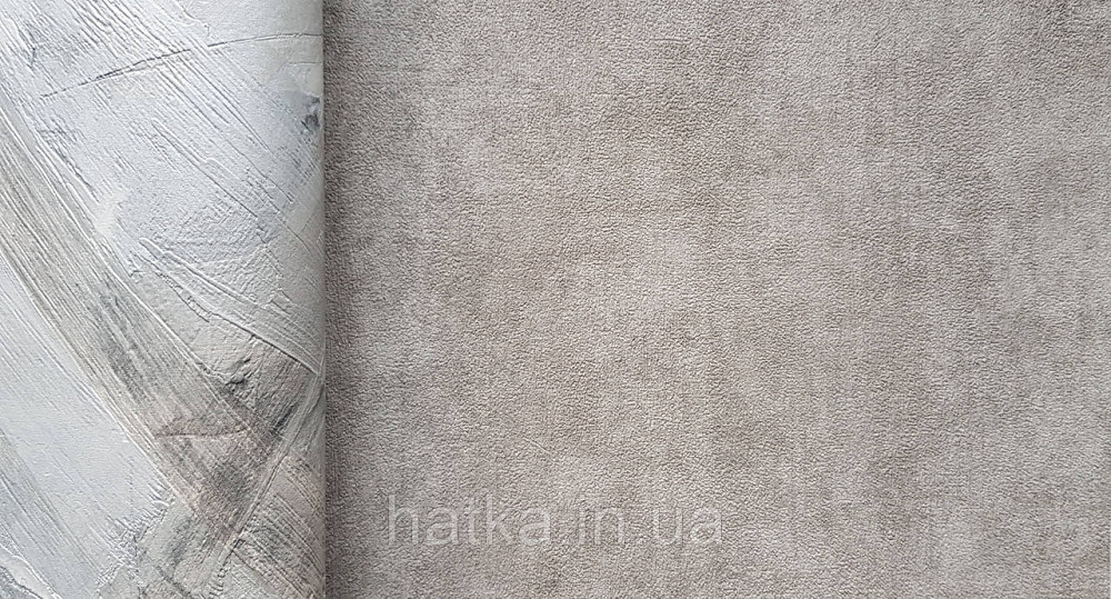 Шпалери вінілові на флізеліні Grandeco Time метрові під штукатурку під замш матові чорні з коричневим Київ - фото 2