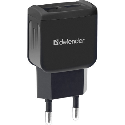 Зарядное устройство Defender EPA-13 black, 2xUSB, 5V/2.1A, package (83840) Винница - изображение 1