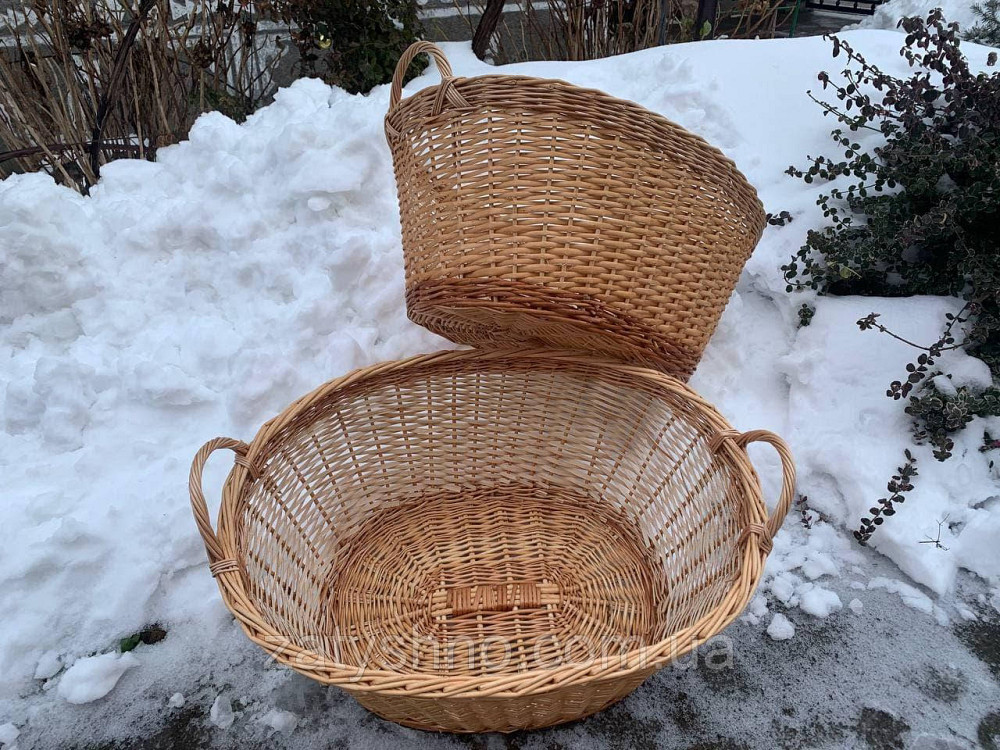 Большая плетеная корзина с ручками Киев - изображение 7