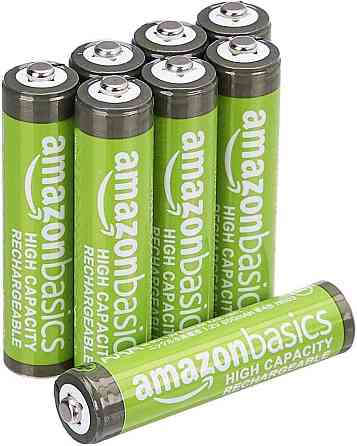 Акумуляторні батарейки AmazonBasics AAA High Capacity 850 mAh сірі NiMH 8 шт попередньо заряджені низький саморозряд Київ