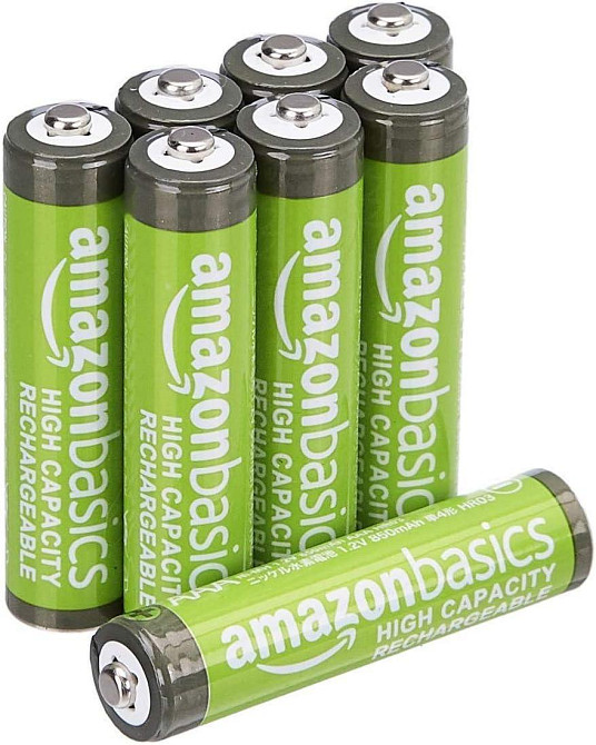 Акумуляторні батарейки AmazonBasics AAA High Capacity 850 mAh сірі NiMH 8 шт попередньо заряджені низький саморозряд Київ - фото 1