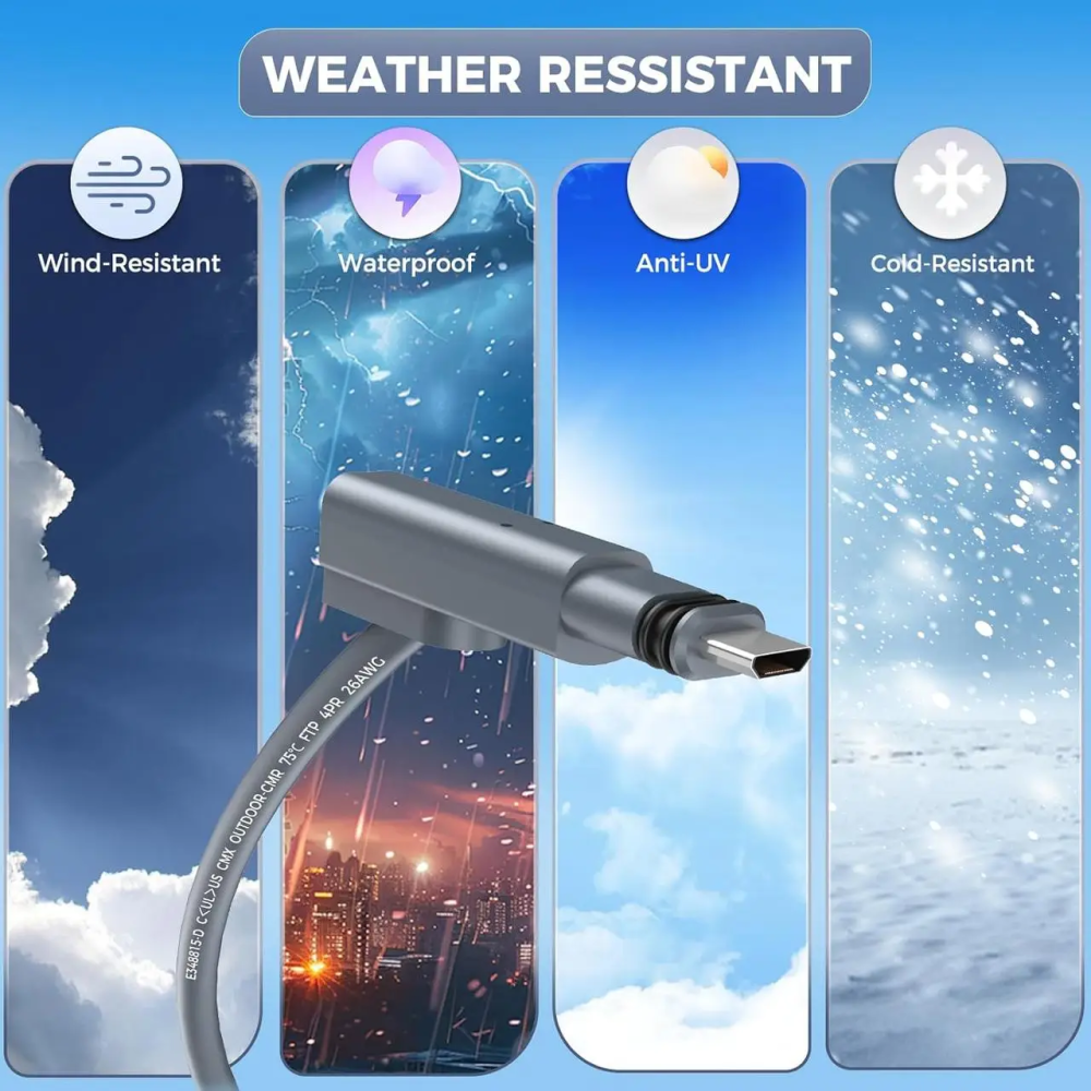 Дата кабель для Starlink Satellite Gen2 V2 (разъем SPX) Ethernet Cat5E 24AWG (15 метров) Серый Киев - изображение 6