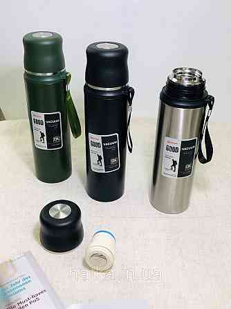 Термос металевий «Заряд енергії» 1000 мл утримання тепла до 12 годин чорний Київ