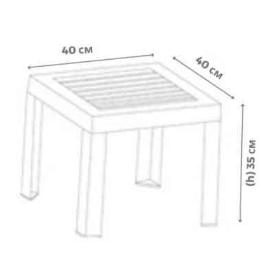 Стіл садовий PAPATYA до шезлонга Suda темно-зелений (4349) Вінниця