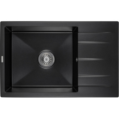 Мойка кухонная GRANADO NAVIA black shine з сифоном (775*495mm.) (gr3801) Винница - изображение 1