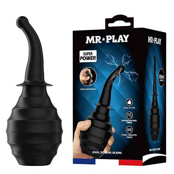 Анальный душ с гибким носиком Pretty Love MR PLAY черный, 330 мл Sex Aura Киев