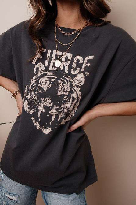 Футболка жіноча з принтом  46 Чорний 2664085072 Дніпро - фото 1