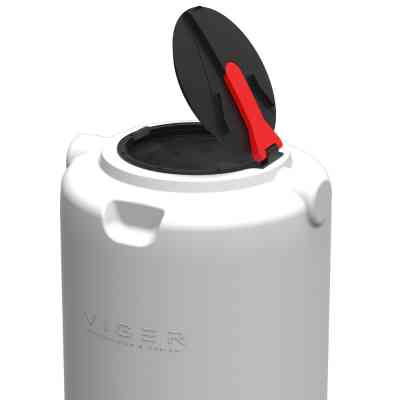 Ємність для води Вігер вертикальна харчова 1000 л вузька, кришка з клапаном біла (13230) Вінниця