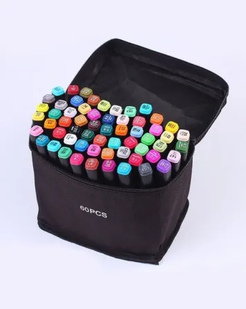Набір двосторонніх маркерів Sketch Marker, 60 кольорів, професійні маркери для малювання та творчості Одеса
