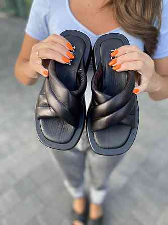 teona Шльопанці жіночі TEONA 265 чорні (літо, шкіра натуральна) (5247) 36 Коломия