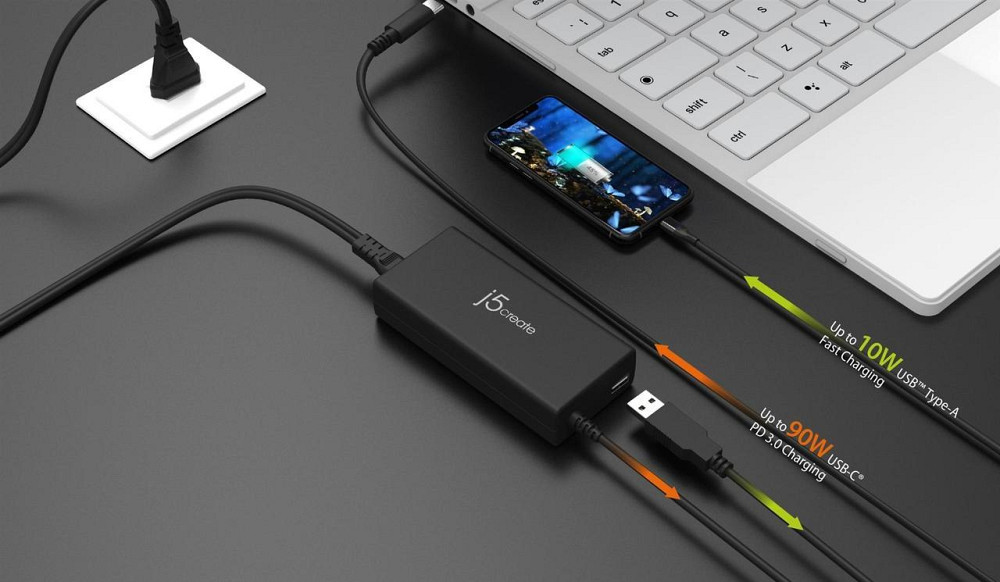Мережевий зарядний пристрій J5create Super Charger 100 W Black (JUP2290C-EN) ( 14172 ) Харьков - изображение 3