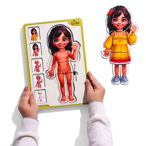 Дерев'яний пазл-вкладиш "Анатомія людини - дівчинка-2" (ПСД263) PSD263 будова тіла Вінниця