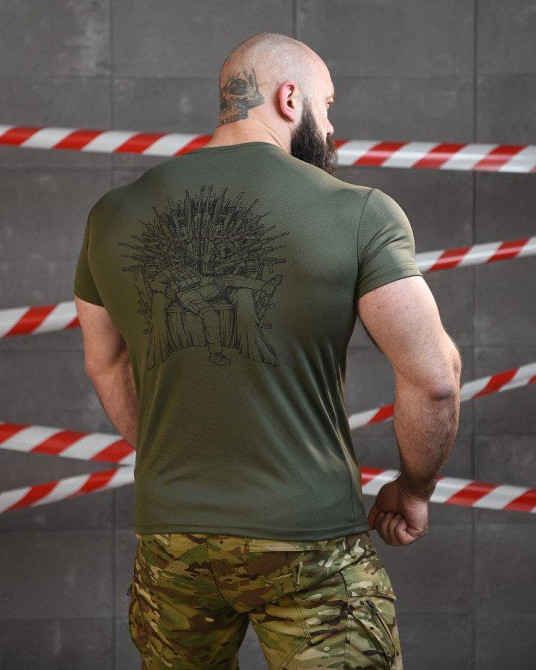 Тактична потовідвідна футболка SABUR ТРОН ОЛИВА ВТ6792 Одеса - фото 3