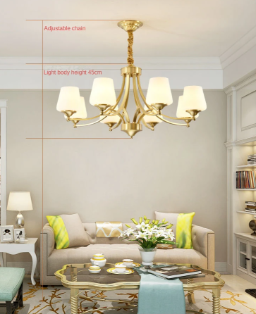 Светодиодная люстра Звон 5027 (Золотая) 8 плафонов Винница