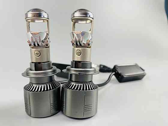 Лампа світлодіодна комплект 2 шт. 12 V 90 W set (реальних ватів) LED + лінза + цоколь H7 Мукачево