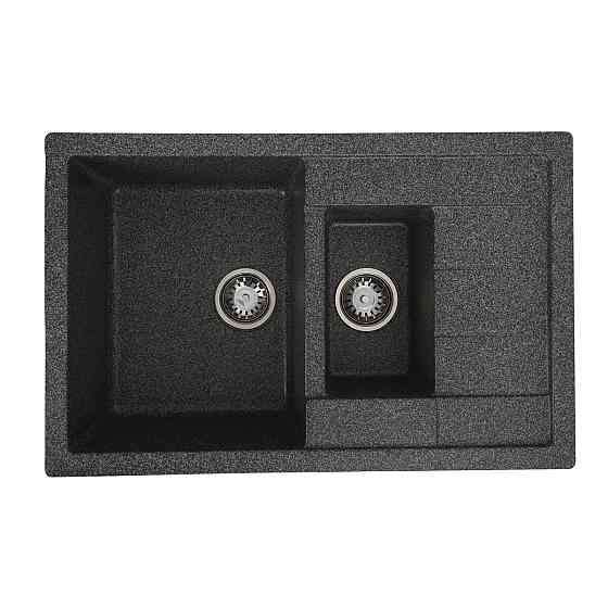 Гранітна мийка для кухні VALESO TOSKANA 7850W матова Графіт Коломыя