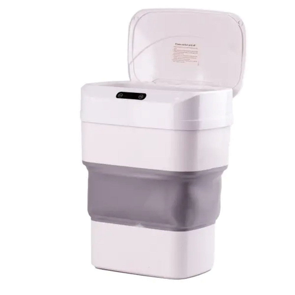 Відро для сміття складане із сенсорною кришкою від 8 л до 17.5 л сірий HPLN1 Коломия - фото 2