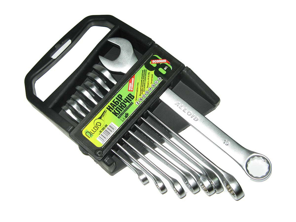 Набор ключей рожково-накидных 8 шт Alloid НК-2005-08М Винница - изображение 1