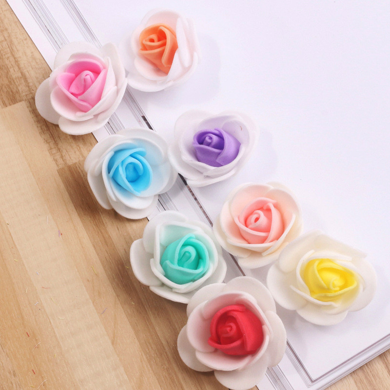 Головки квітів для рукоділля 50 штук 3 см різнобарвний Київ - фото 3