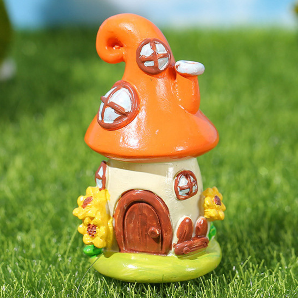 Казковий будиночок 5.5 х 4 см для мікроландшафту та хенд-хуйду Жовтогарячий Одеса - фото 1