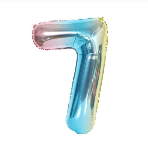 Шарик цифра 7 фольгированная 32 дюйма разноцветный Киев - изображение 1