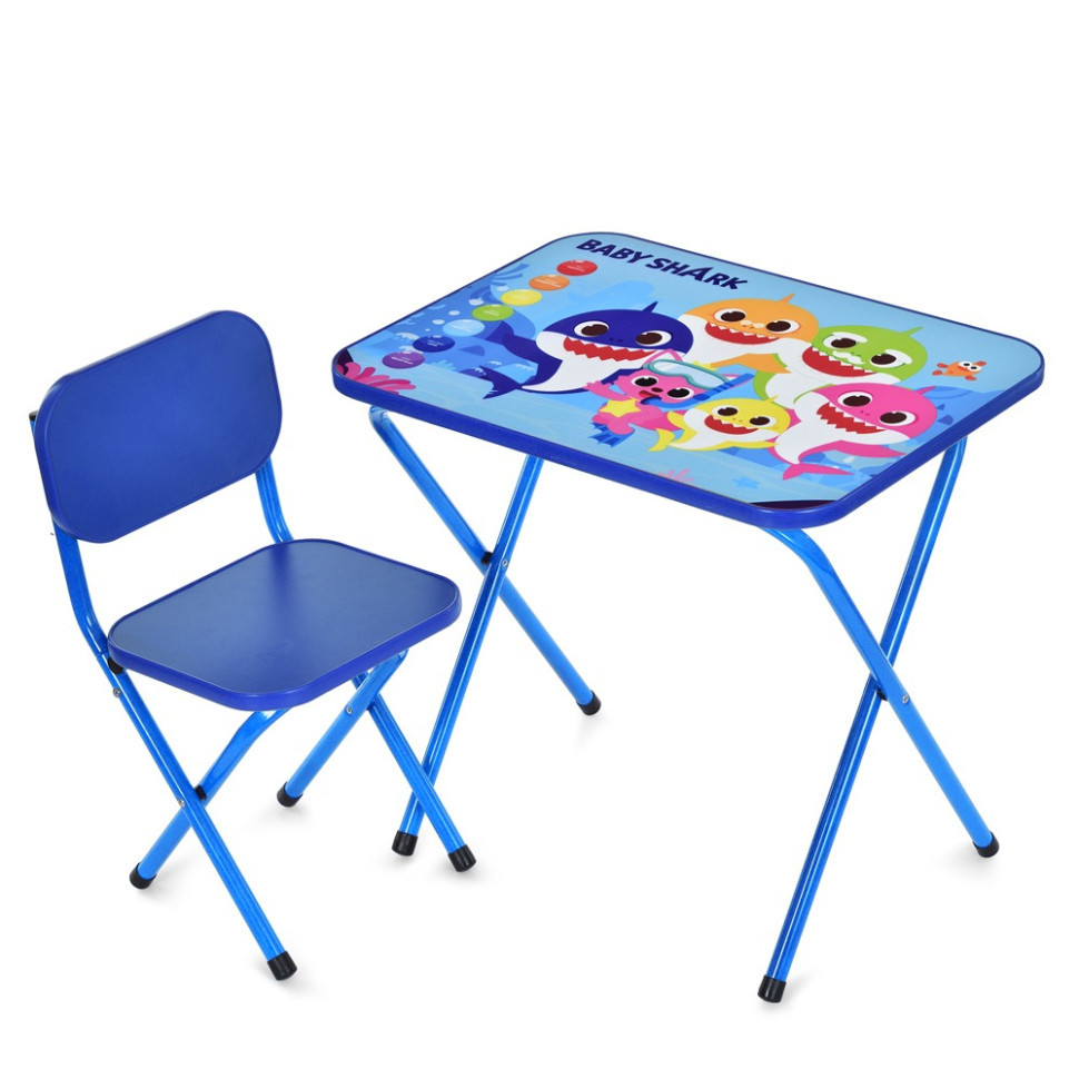 Дитячий столик складаний зі стільчиком M 5960-4 синій Вінниця - фото 1