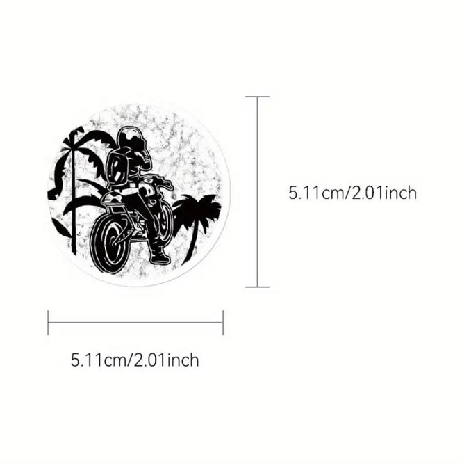 Набір з 50 ретро наліпок з мотоциклами – вінтажні стікери для скрапбукінгу, декору телефону, ноутбук Київ - фото 2