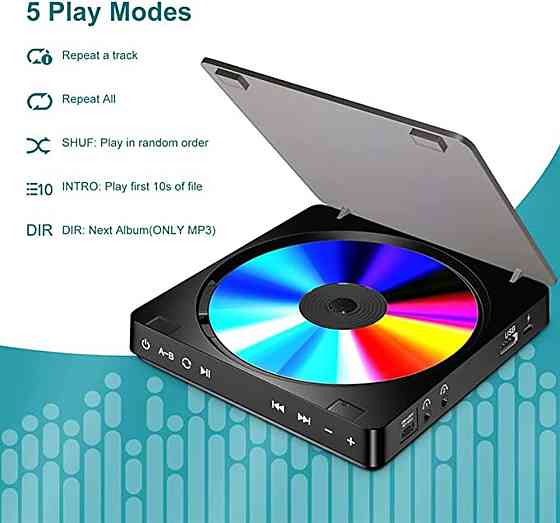 Аудиосистема Greadio KC-806 CD-плеер с пультом, светодиодным экраном, FM-радио, AUX / USB, HiFi динамиком из Германии Днепр