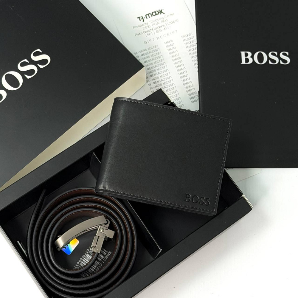 Набор ремень и кошелек на подарок Boss (208) Киев - изображение 10