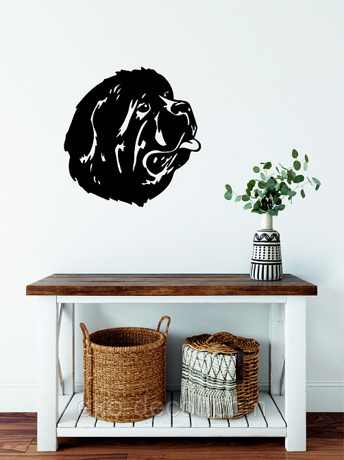 Декоративне настінне Панно «Мастиф», Декор на стіну 90*90 см, Чорний Київ - фото 9