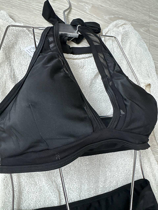 Жіночий купальник роздільний купальник з високою талією Чорний M Харків - фото 2