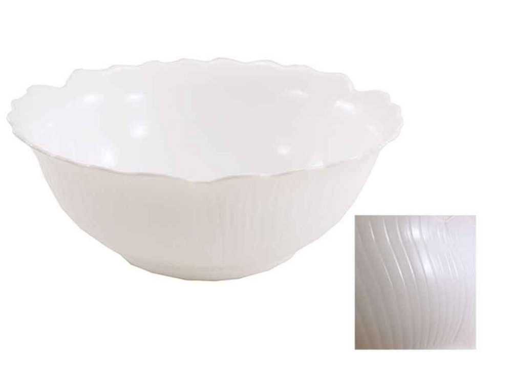 Салатник 17,5cм 690мл Тюльпан White (6шт/уп) хвилястий край YXW70 ТМ LUMINES Київ - фото 1