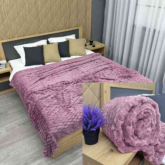 Плед-покривало 210х210 см (+-5см) Соти Ліловий (87-208) Київ