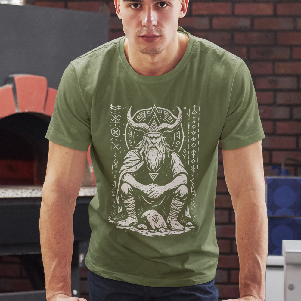 Футболка летняя мужская "Велес" / Дизайнерская базовая футболка с украинским уникальным принтом Запоріжжя - фото 3