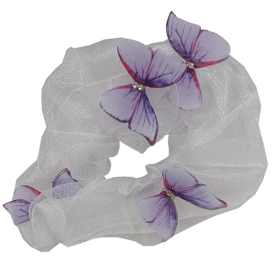 Дитяча резинка для волосся «Повітряний Метелик» 0303-847 бузкова Вінниця - фото 1