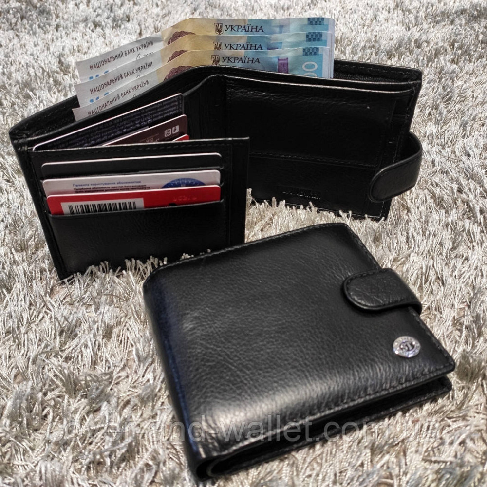 Кожаный мужской кошелёк на много карточек среднего размера ST Leather Киев - изображение 2