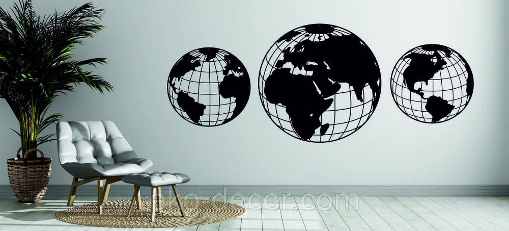 Декоративне настінне Панно «Глобус», Декор на стіну Київ - фото 2