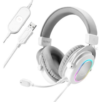 Навушники Fifine H6 RGB 7.1 White (H6W) Вінниця - фото 1