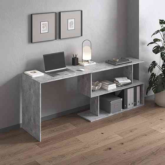 Cтол компьютерный VAYS поворотный письменный cтол трансформер M-41 Бетон Львов