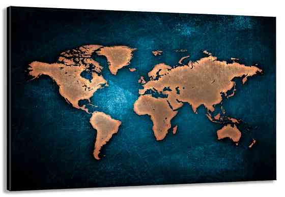 Картина холст в гостиную / спальню   Мапа світу    MLP_334 80x120 см Киев
