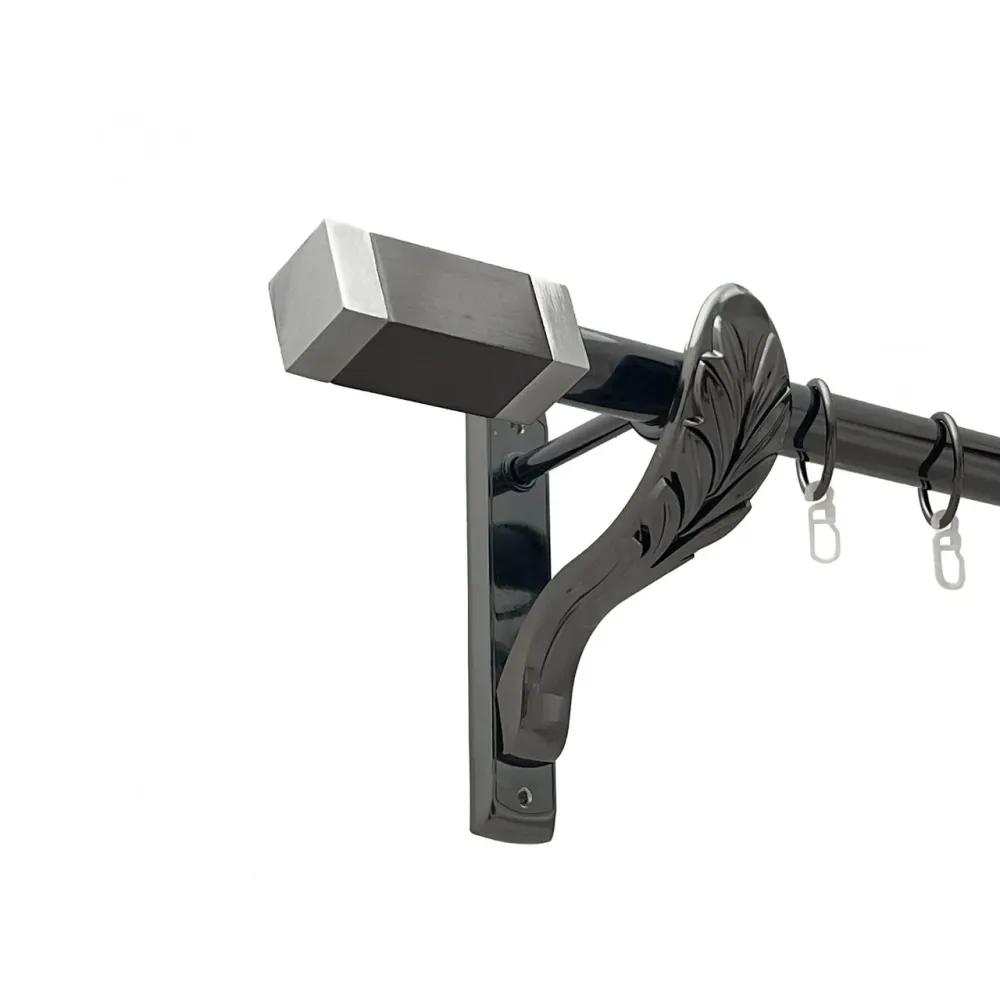 Карниз Orvit Квадро металевий однорядний ретро гладка труба кільце металеве Онікс 25 мм 240 см (00-00021441) Львов - изображение 1