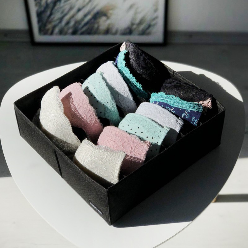 Набор органайзеров для нижнего белья 2 шт black002 (Черный) Сумы - изображение 3