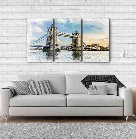 Модульная картина Лондон Мост (53x100см)  Аrt-194_3А Киев