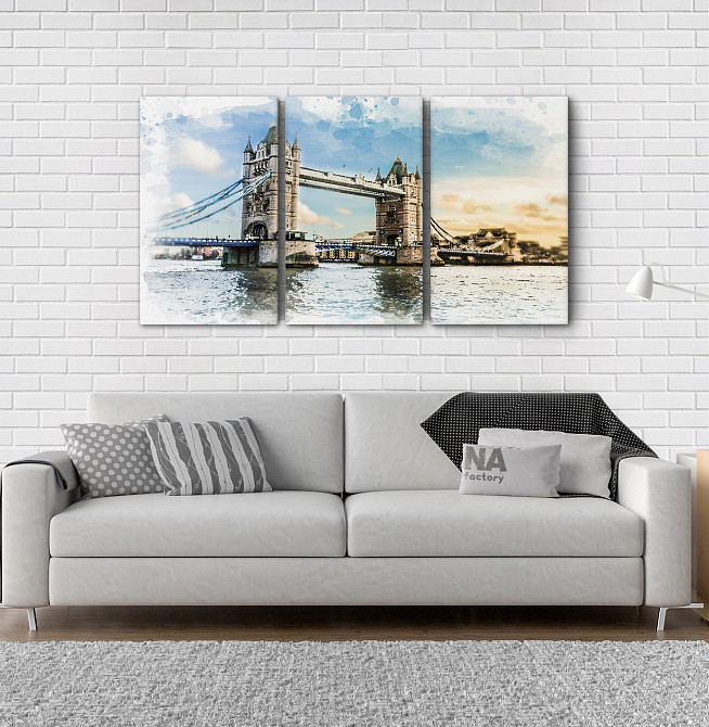 Модульная картина Лондон Мост (53x100см)  Аrt-194_3А Киев - изображение 2